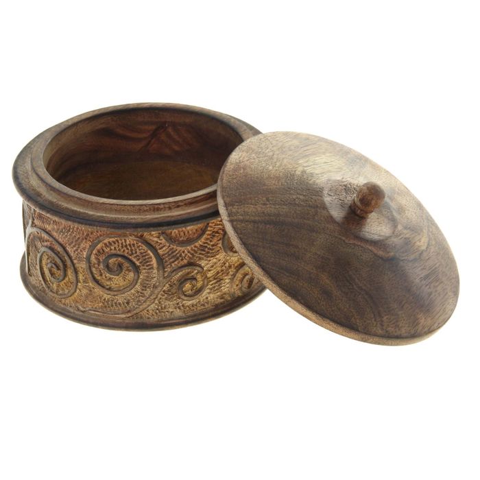 Шкатулка круглая "Фантазийное дерево"