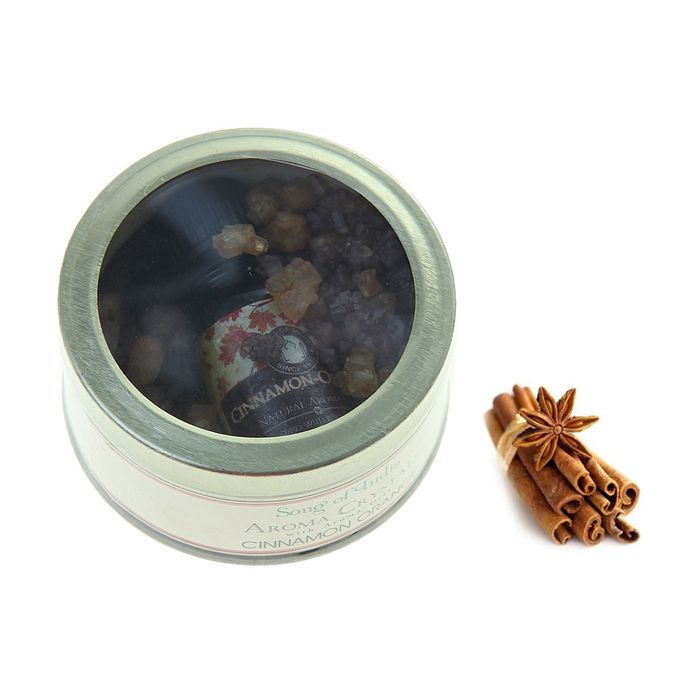 Аромакристаллы 70 гр с аромамаслом 10 мл в жестяной банке Корица