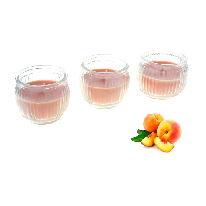 Набор свечей SILVER "Асти" Персиковый чай, 3х70 мл