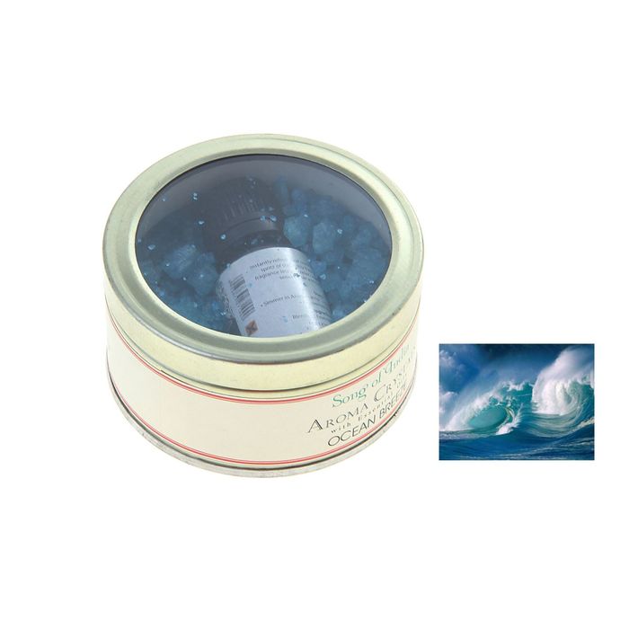 Аромакристаллы 70 гр с аромамаслом 10 мл в жестяной банке Океанский бриз