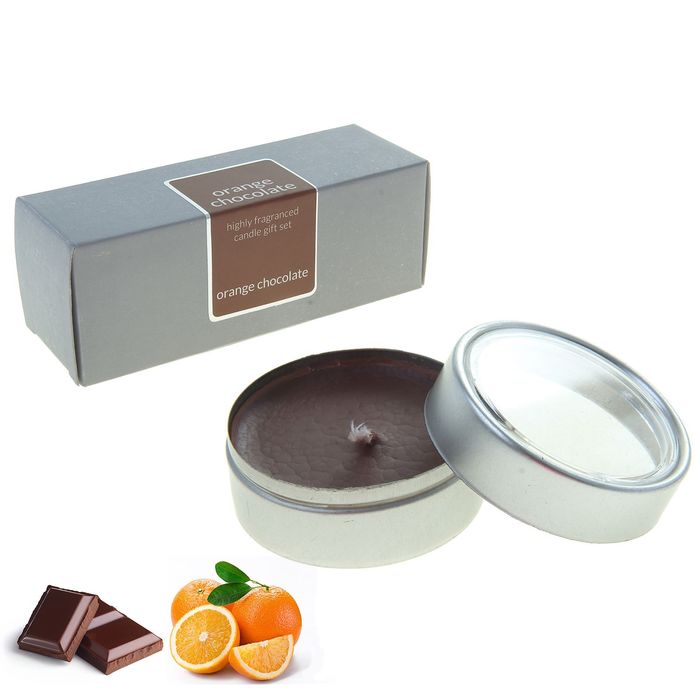 Набор свечей SILVER "Тулун" Апельсин-шоколад, 6х22 мл