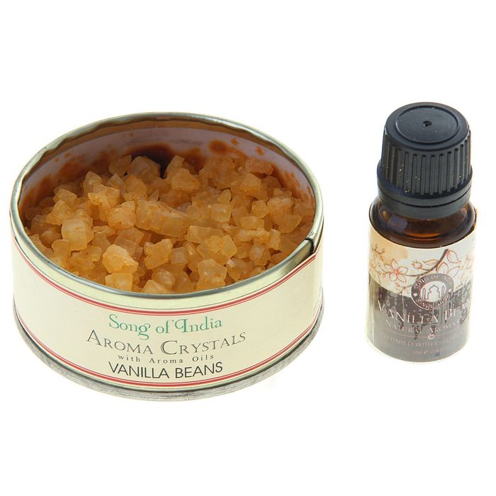 Аромакристаллы 70 гр с аромамаслом 10 мл в жестяной банке Ваниль