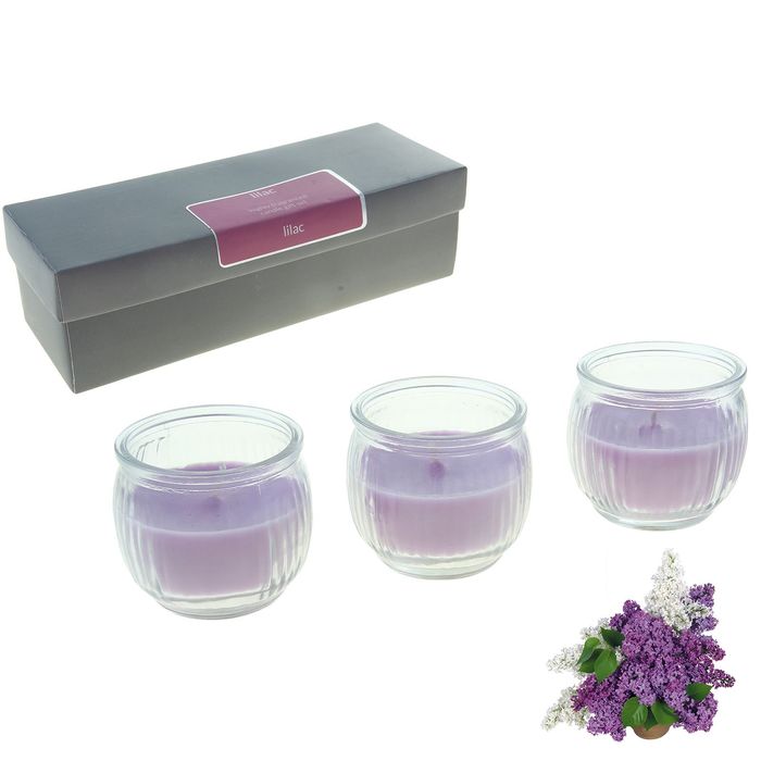 Набор свечей SILVER "Асти" Сирень, 3х70 мл