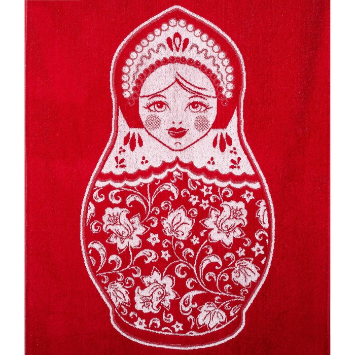 Полотенце махровое банное Авангард "Матрёшка", размер 70х140 см, 420 г/м2