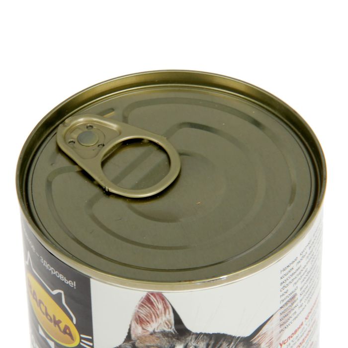 Влажный корм "Васька" для кошек, нежный ягненок в соусе, ж/б 415 г