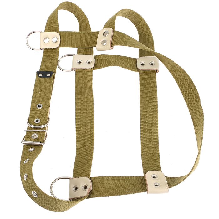 Шлейка брезентовая, 3,6 см на кавказскую овчарку, ОШ 85 см, ОГ 87-107 см