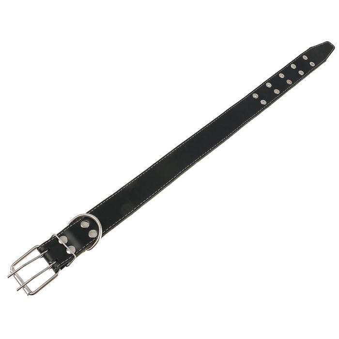 Ошейник комбинированный кожа/брезент, 70 х 4,5 см микс цветов