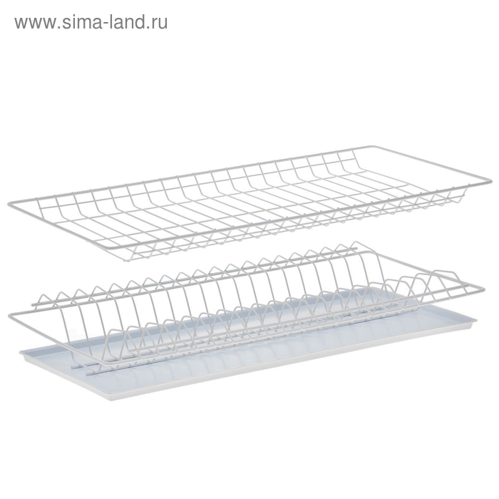 Комплект посудосушителей с поддоном для шкафа 60 см, 56,5×25,6 см, цвет белый