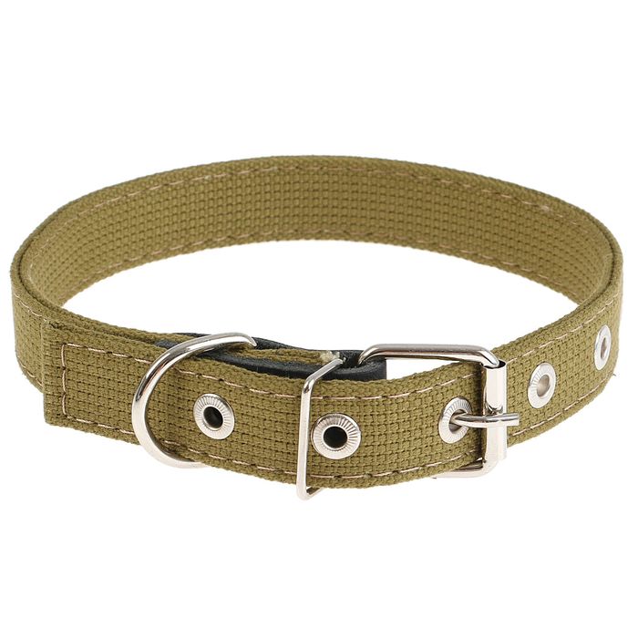 Ошейник брезентовый двухслойный, 45-60 х 2,5 см микс цветов