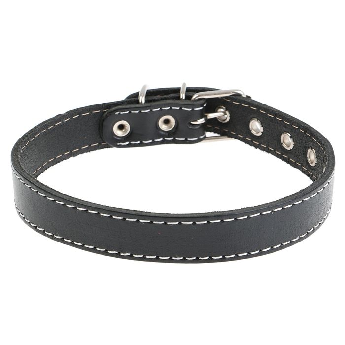 Ошейник кожаный однослойный, 45 х 2 см микс цветов