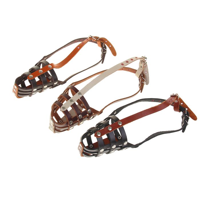 Намордник решетчатый на добермана (ДН-9 см, ОМ-26 см) микс цветов