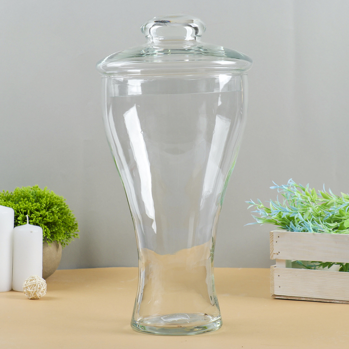 Ваза "Кубок" средняя, с крышкой