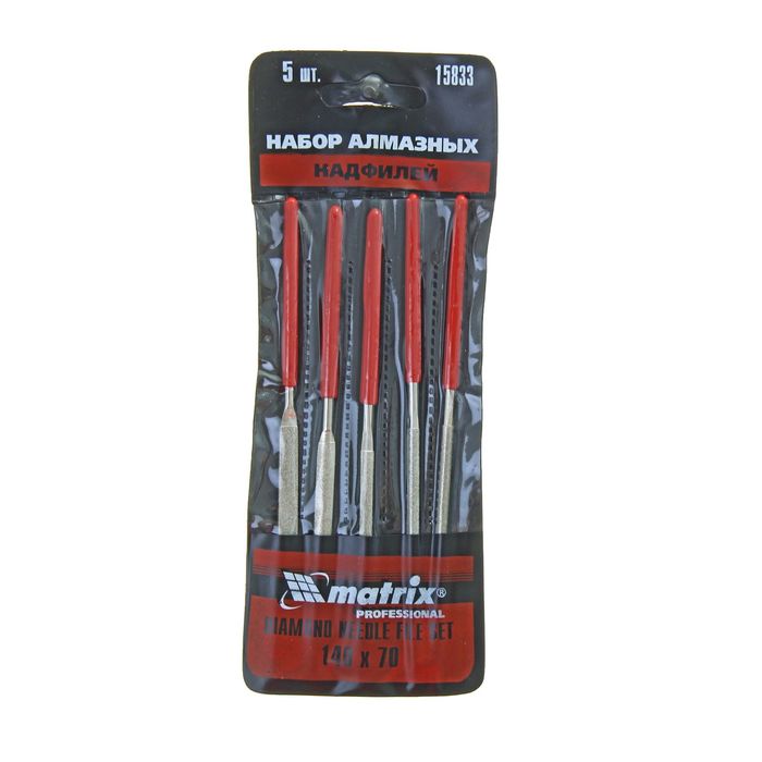 Набор надфилей алмазных MATRIX Master, 5 шт, 140 х 70 х 3