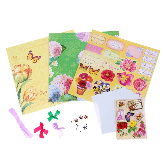 Набор для создания открыток"Летний сад" 29.5 х29.5 см