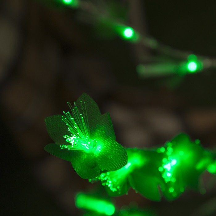 Светодиодный куст улич. 1,5 м, "Цветок павлин", 84 LED, 220V, фиксинг, ЗЕЛЕНЫЙ