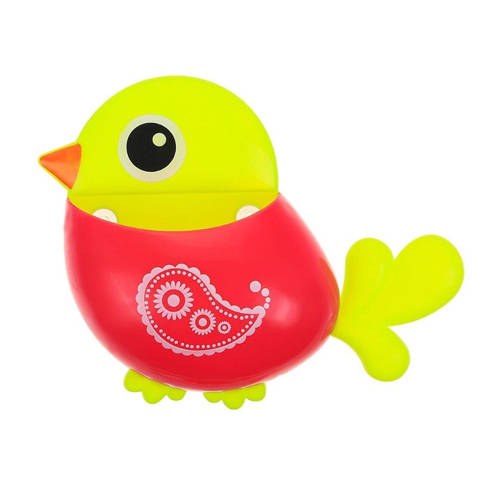 Держатель для зубных щеток, детский, на присоске "Птичка", цвет МИКС