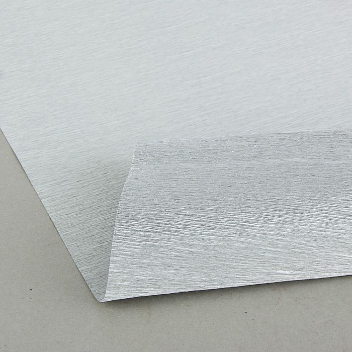 Бумага гофрированная, 802 "Серебро, металл, 0,5 х 2,5 м