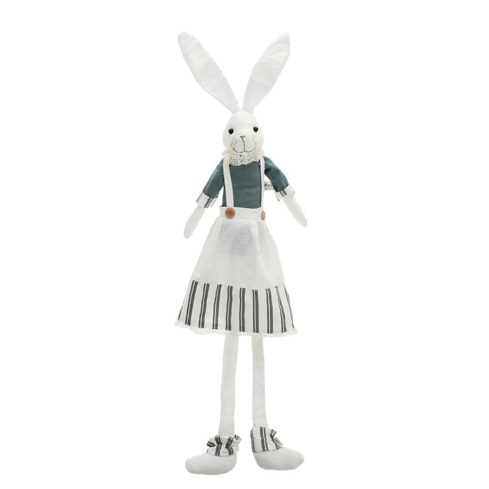 Мягкая игрушка "Зайка", полосатая юбка