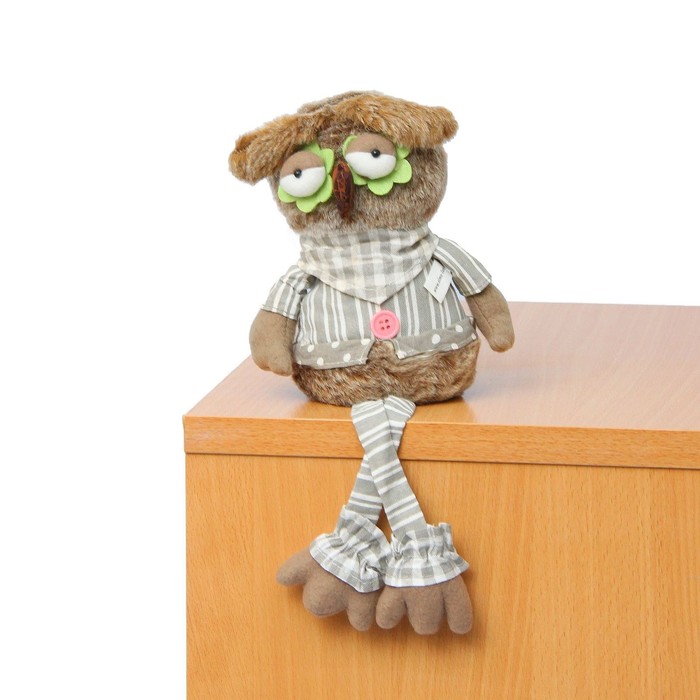 Мягкая игрушка "Совушка", розовые пуговицы