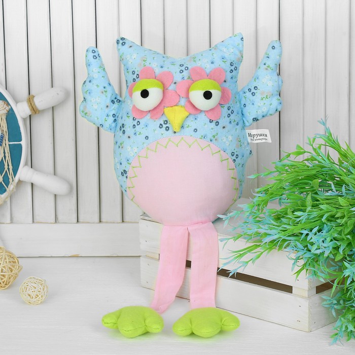 Мягкая игрушка "Совушка", зеленые лапки