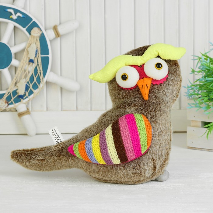 Мягкая игрушка "Совушка", полосатые крылья