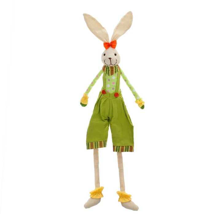 Мягкая игрушка "Зайка", зеленые шорты