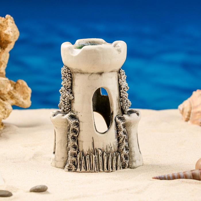 Декорации для аквариума "Башня" малая микс