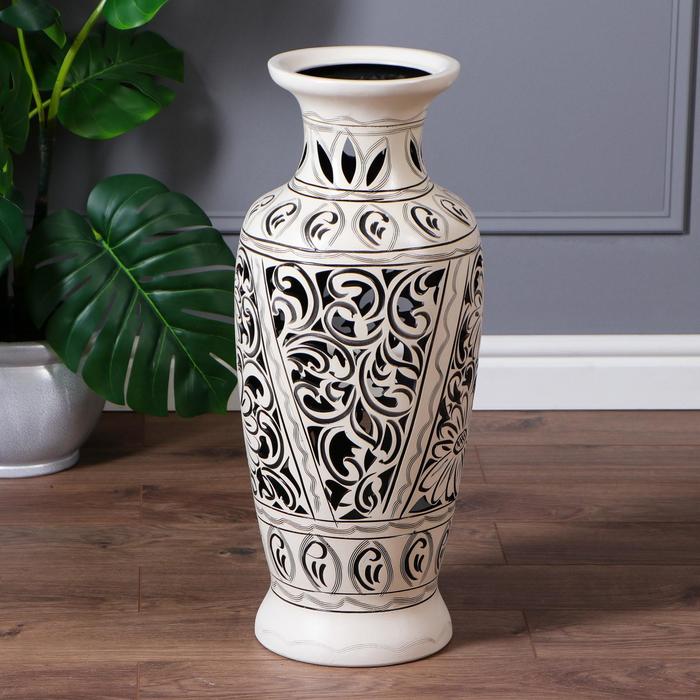 Ваза напольная "Белла" резка, ромашка