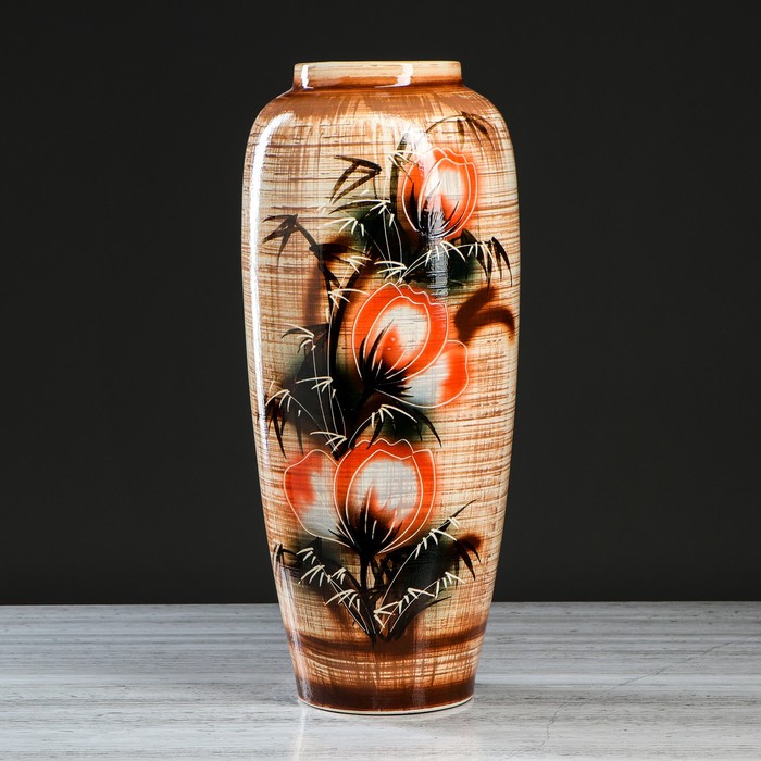 Ваза напольная "Дана" цветы, тюльпан, микс