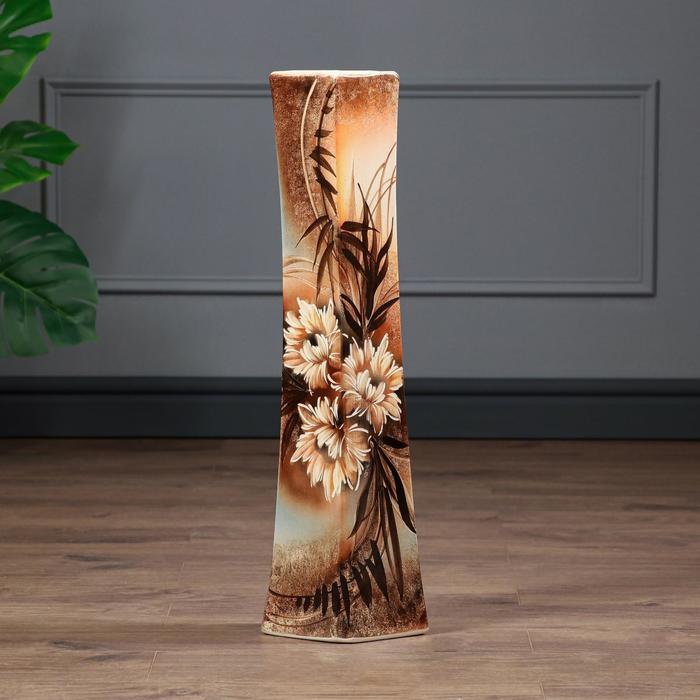 Ваза напольная "Айсберг", цветы, микс