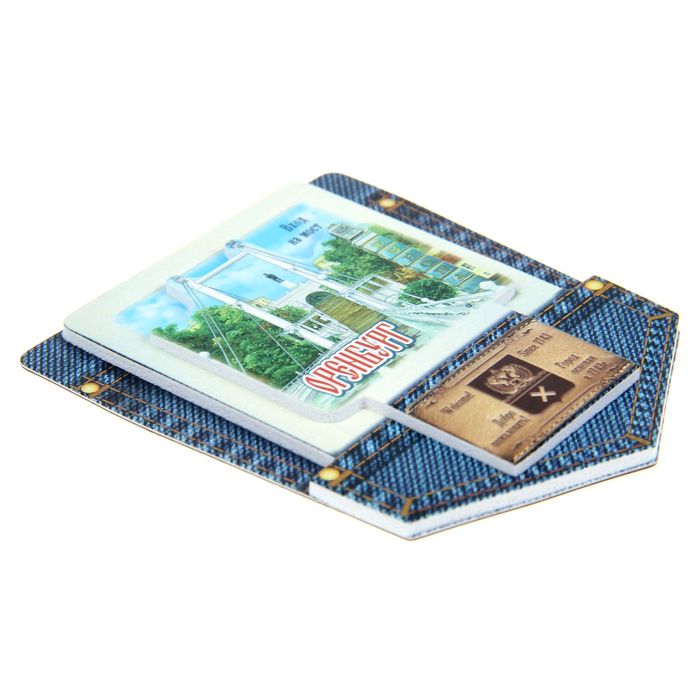 Магнит в форме кармана "Оренбург. Вход на мост"