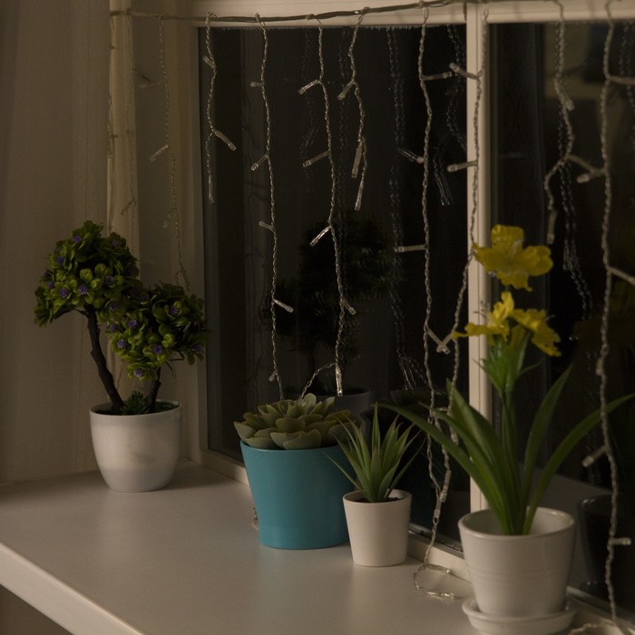 Гирлянда "Бахрома" УМС вилка, Ш:5,2 м, В:0,6 м, Н.С. LED-299-220V, контр. 8 р. ЗЕЛЕНЫЙ