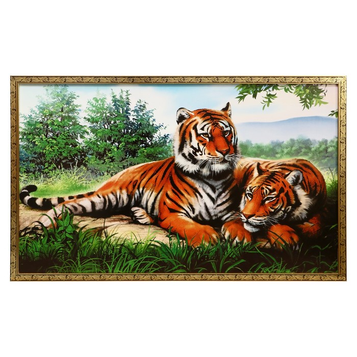Картина Пара тигров 66х106см