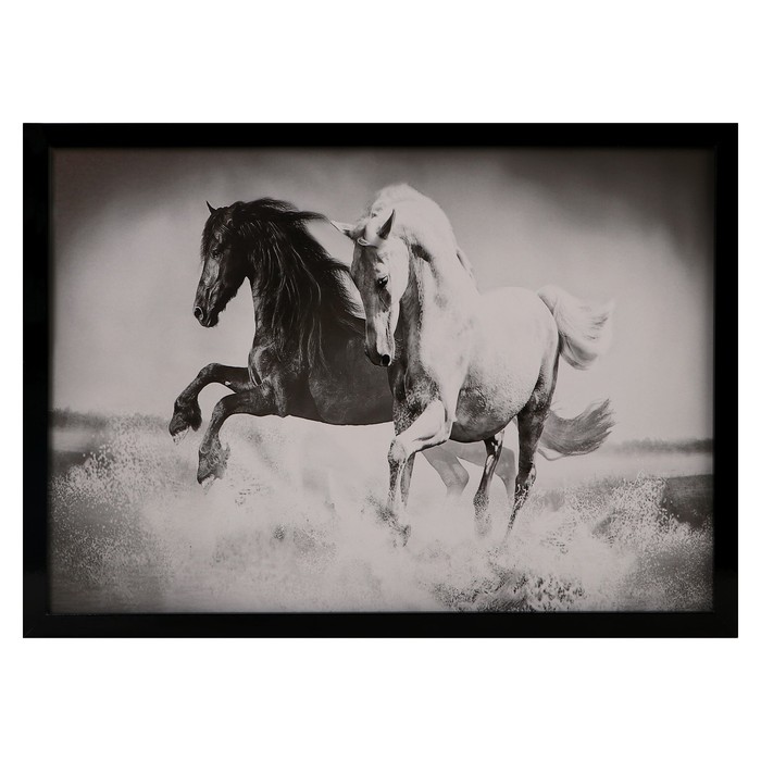 Картина Пара лошадей 56х76см рамка МИКС