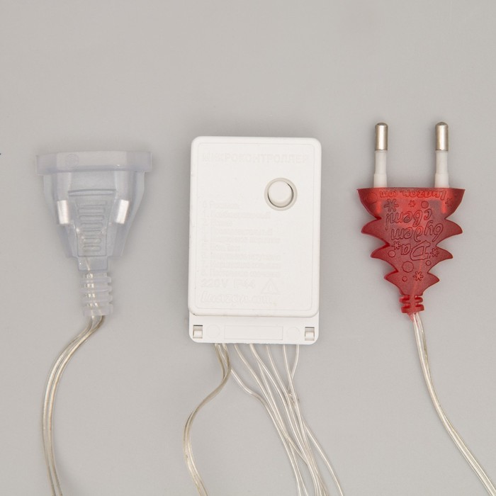 Гирлянда "Бахрома" УМС вилка, Ш:5,2 м, В:0,6 м, Н.С. LED-299-220V, контр. 8 р. КРАСНЫЙ