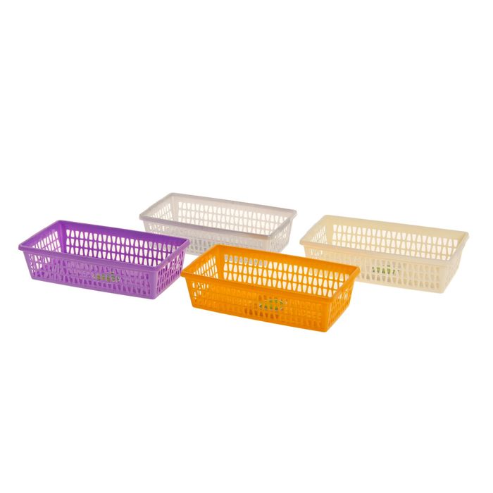 Корзина для хранения "Велетта" прямоугольная 21х11х5 см, цвет МИКС