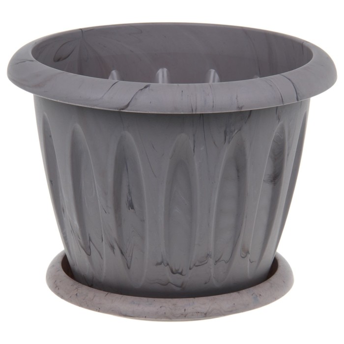 Горшок для растений "Фелиция" Лофт 10,4 л d=32 см с поддоном, цвет МИКС