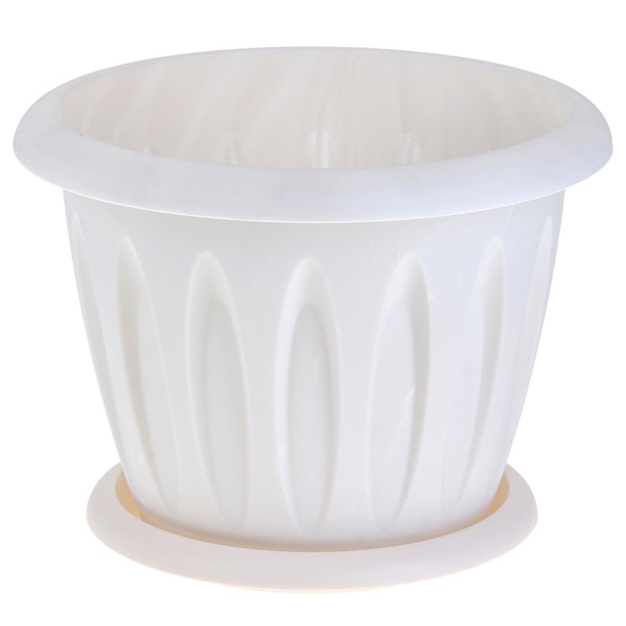 Горшок для растений "Фелиция" Лофт 10,4 л d=32 см с поддоном, цвет МИКС