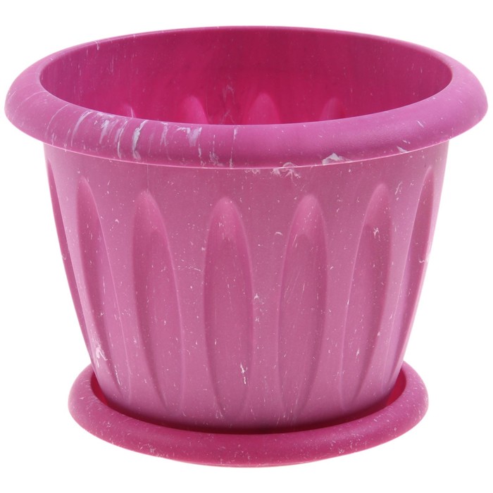 Горшок для растений "Фелиция" Лофт 6,4 л d=27 см с поддоном, цвет МИКС