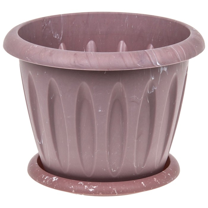 Горшок для растений "Фелиция" Лофт 6,4 л d=27 см с поддоном, цвет МИКС