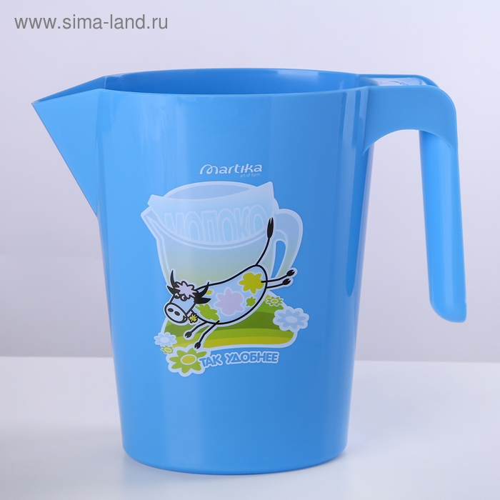 фото Кувшин-подставка под молочные пакеты 1 л, цвет микс martika