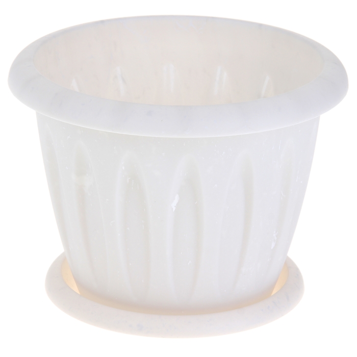 Горшок для растений с поддоном 1,8 л "Фелиция. Лофт" d=18 см , цвет МИКС