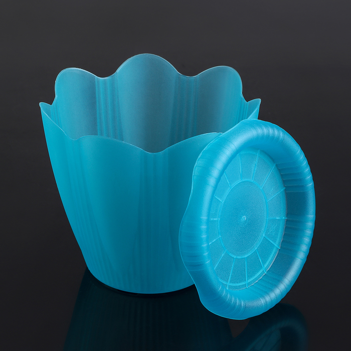 Горшок для орхидей "Эдельвейс" 1,5 л =16 см с поддоном, цвет МИКС