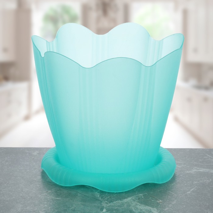 Горшок для орхидей "Эдельвейс" 1,5 л =16 см с поддоном, цвет МИКС