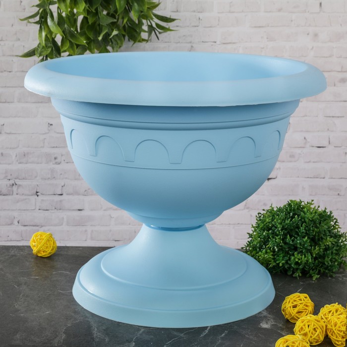 Вазон низкий "Колывань" 5,3 л d=30 см, цвет салатовый