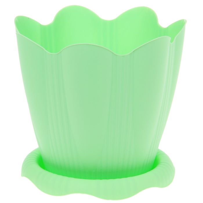 Горшок "Эдельвейс" с поддоном 3 л d=20 см, цвет МИКС