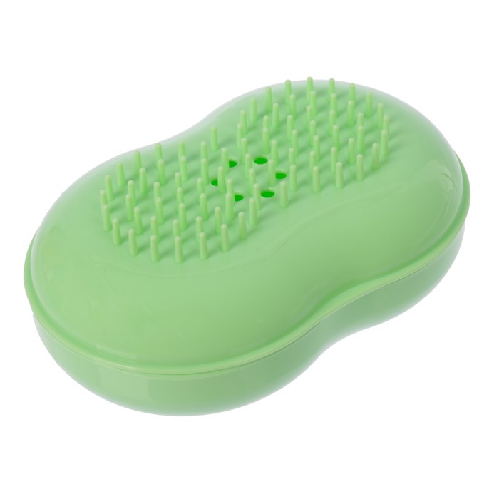 Мыльница закрытая "Вояж" со щеткой, цвет МИКС