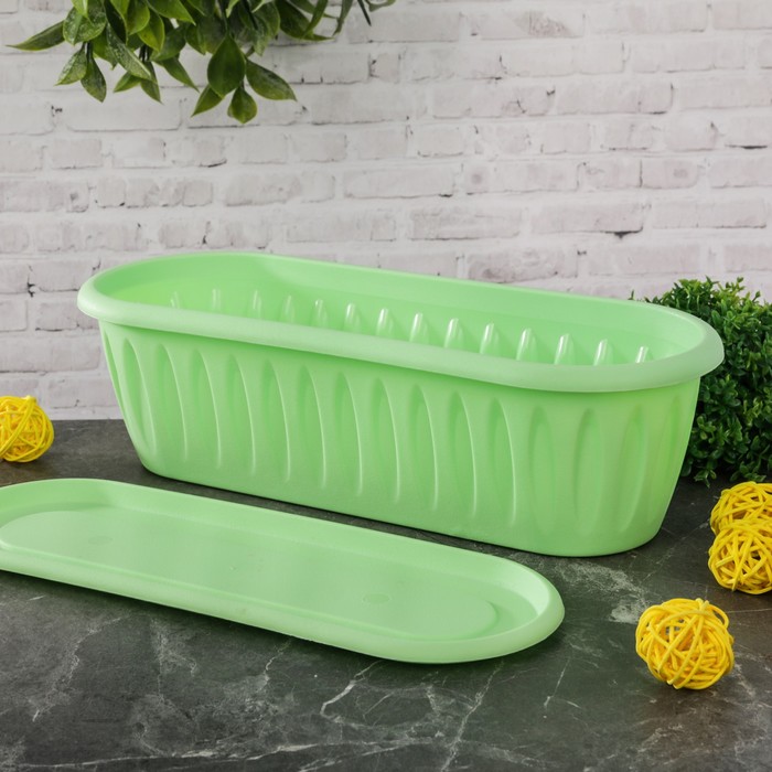 Кактусница "Фелиция" с поддоном, цвет МИКС