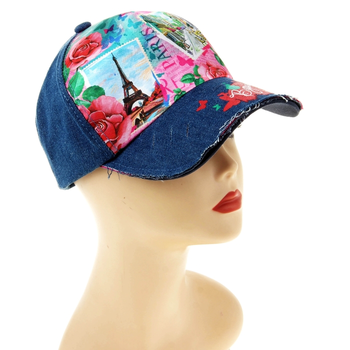 Кепка джинсовая "Вдохновение любовью" с вышивкой
