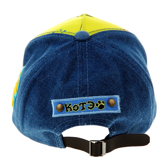 Кепка джинсовая "Погладь меня" с вышивкой